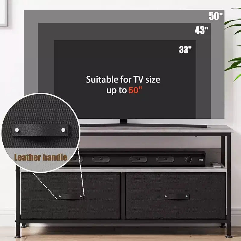 Dresser TV Stand 50 Inch Entertainment Center with Storage TV Stand for Bedroom Small TV Stand Dresser with Drawers and Shelves