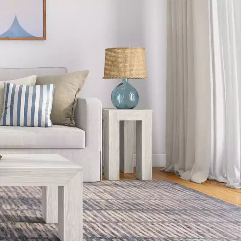 Plank+Beam Modern Solid Wood Rectangular Side Table for Living Room, 25 End Table