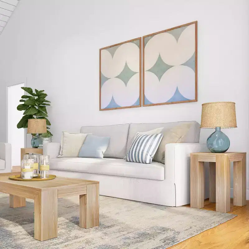Plank+Beam Modern Solid Wood Rectangular Side Table for Living Room, 25 End Table