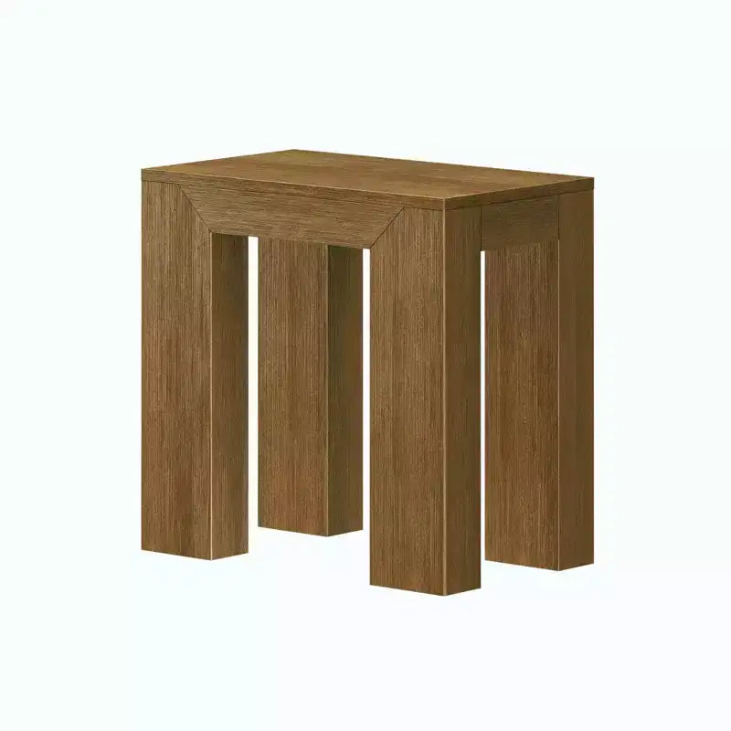 Plank+Beam Modern Solid Wood Rectangular Side Table for Living Room, 25 End Table