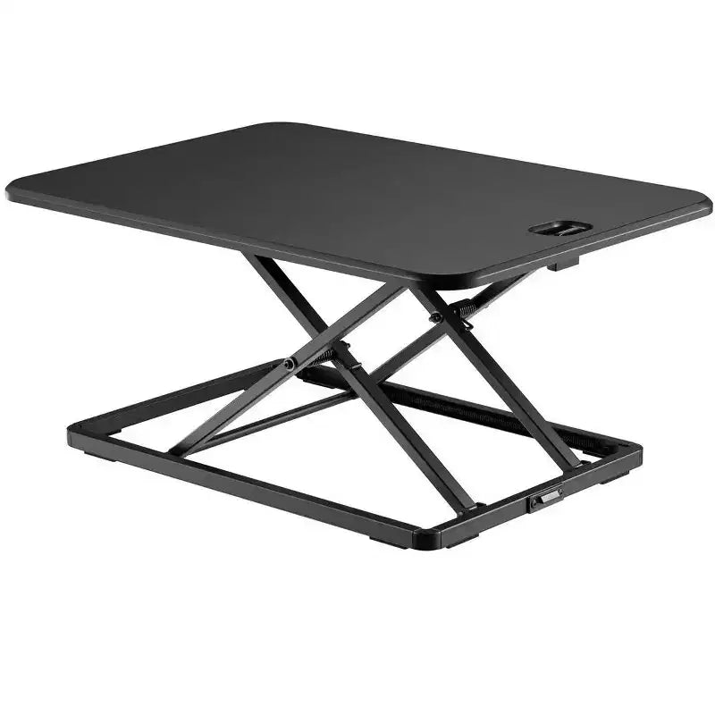 Monoprice Ultra-Slim Single Top Height Adjustable Compact Sit-Stand 26-Inch Desk Converter Riser Desktop Converter for Monitor or Laptop, Black