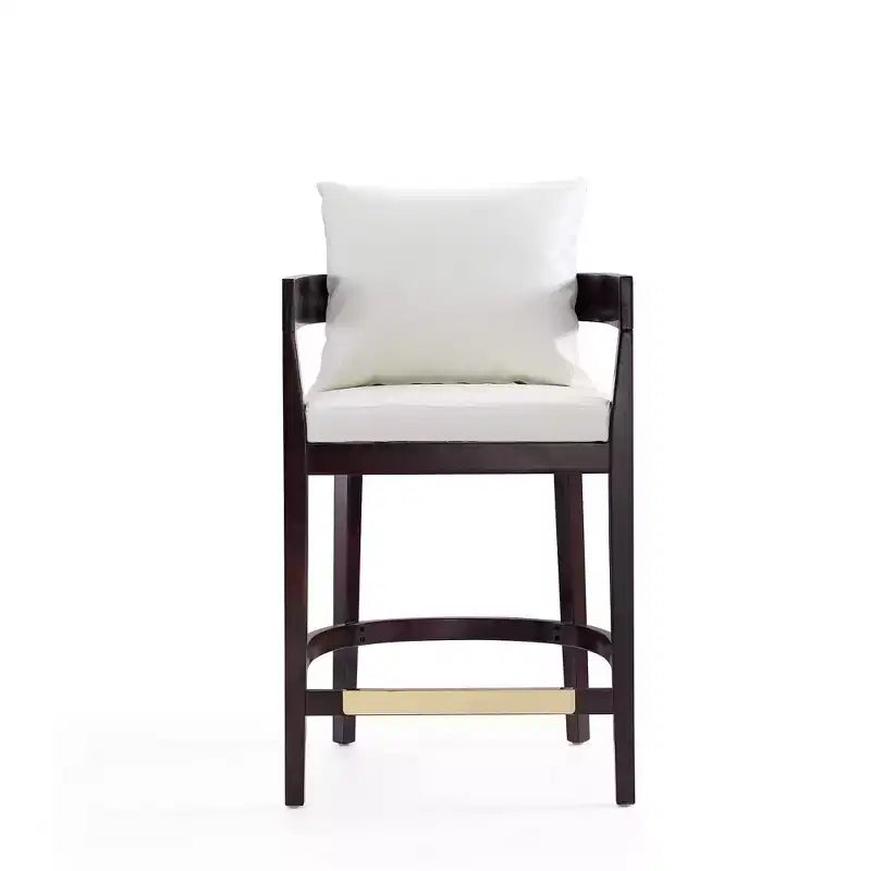 Set of 2 Ritz Upholstered Beech Wood Counter Height Barstools - Manhattan Comfort