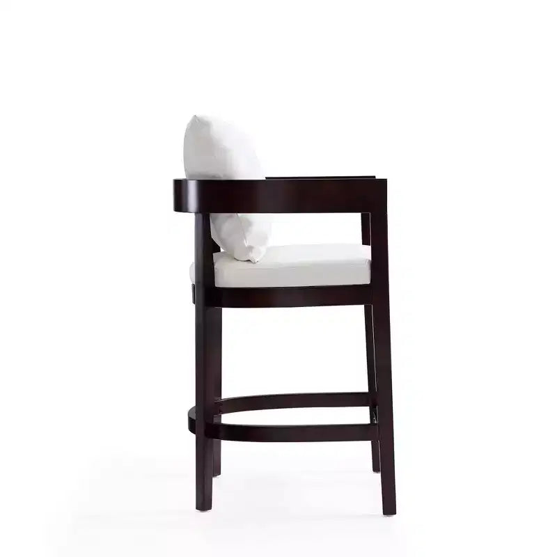 Set of 2 Ritz Upholstered Beech Wood Counter Height Barstools - Manhattan Comfort