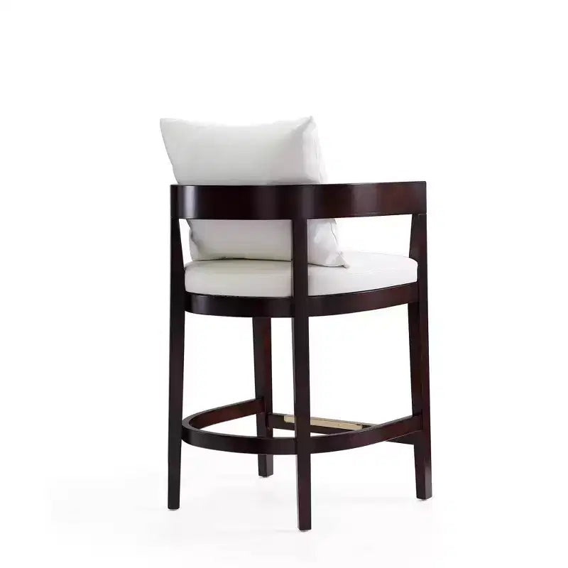 Set of 2 Ritz Upholstered Beech Wood Counter Height Barstools - Manhattan Comfort