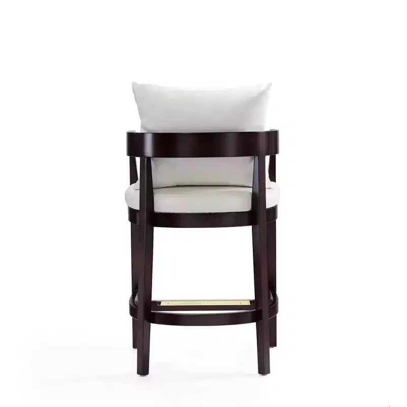 Set of 2 Ritz Upholstered Beech Wood Counter Height Barstools - Manhattan Comfort