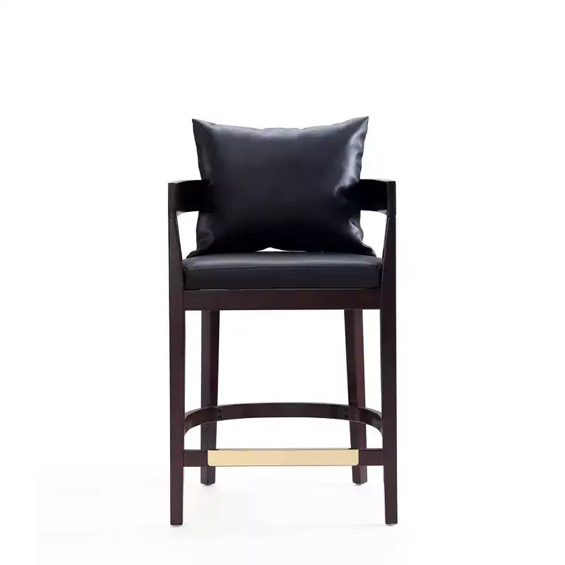 Set of 2 Ritz Upholstered Beech Wood Counter Height Barstools - Manhattan Comfort