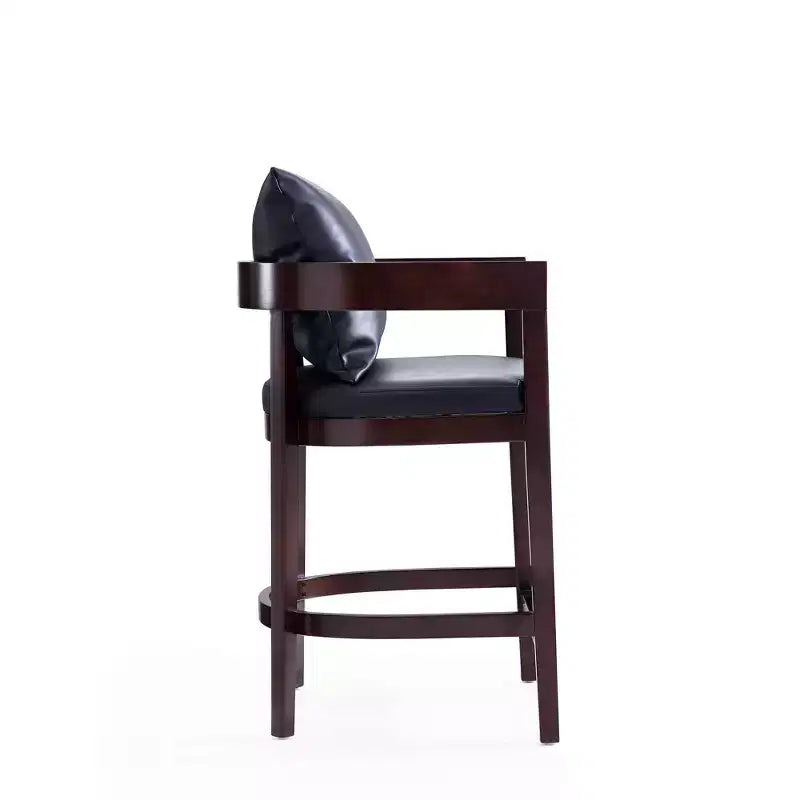 Set of 2 Ritz Upholstered Beech Wood Counter Height Barstools - Manhattan Comfort