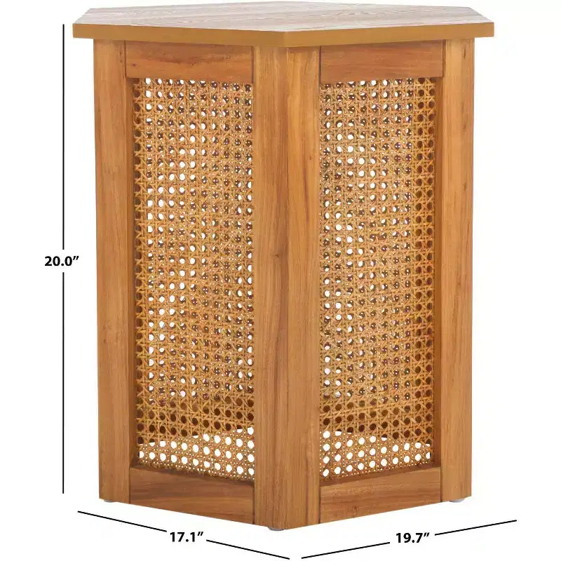 Danez Hexagon Cane Accent Table - ACC2101 - Safavieh