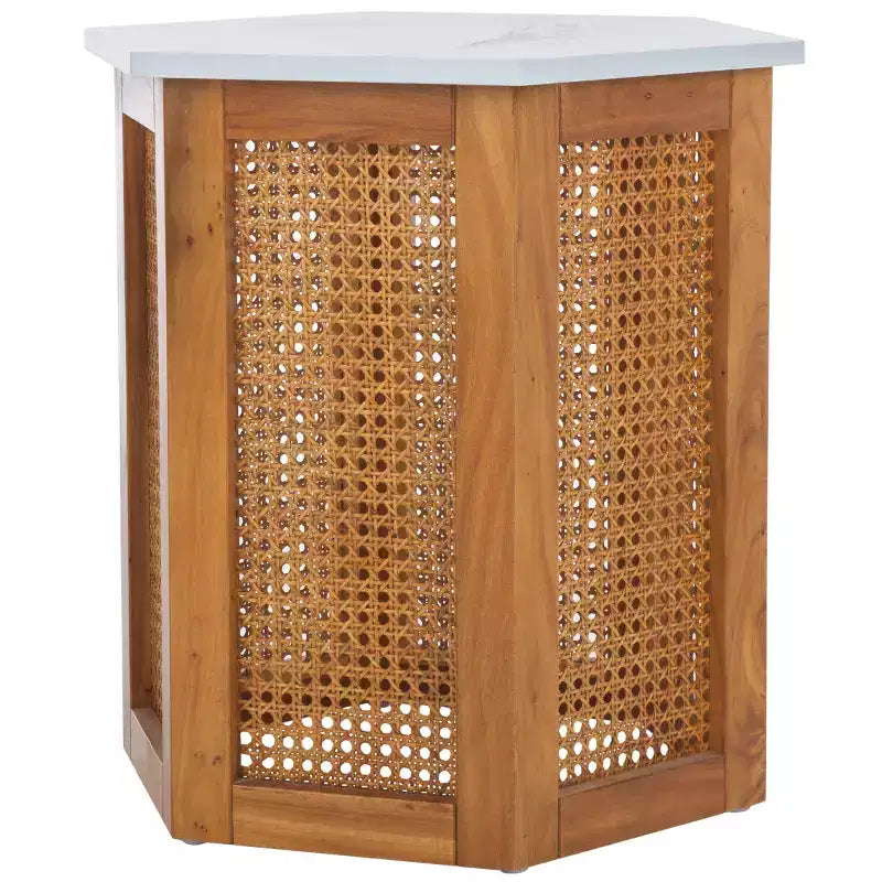 Danez Hexagon Cane Accent Table - ACC2101 - Safavieh
