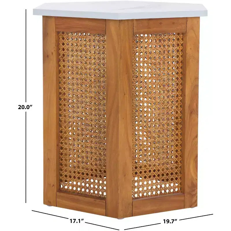 Danez Hexagon Cane Accent Table - ACC2101 - Safavieh