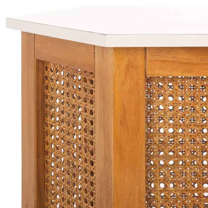 Danez Hexagon Cane Accent Table - ACC2101 - Safavieh