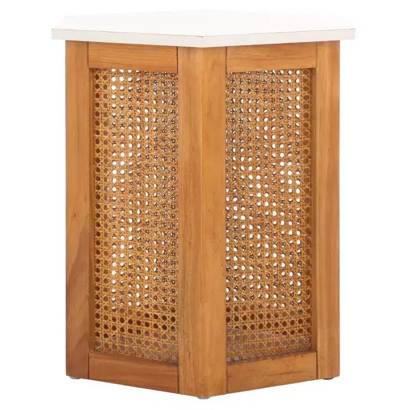 Danez Hexagon Cane Accent Table - ACC2101 - Safavieh