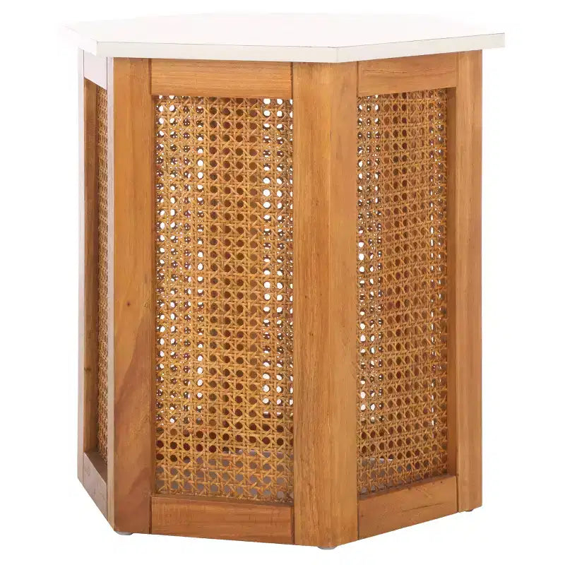 Danez Hexagon Cane Accent Table - ACC2101 - Safavieh