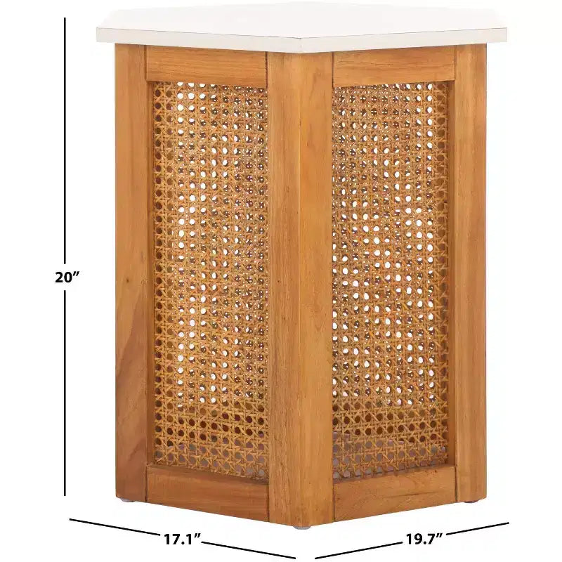 Danez Hexagon Cane Accent Table - ACC2101 - Safavieh