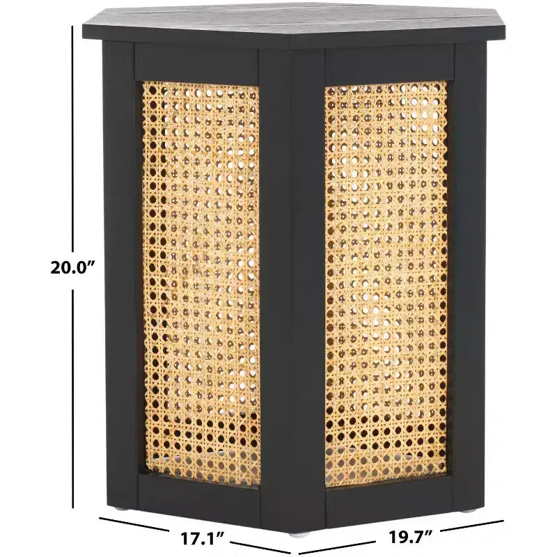 Danez Hexagon Cane Accent Table - ACC2101 - Safavieh