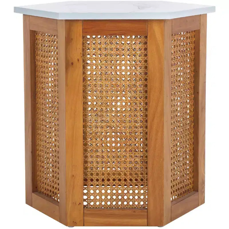Danez Hexagon Cane Accent Table - ACC2101 - Safavieh