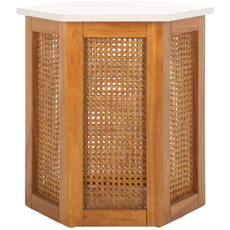 Danez Hexagon Cane Accent Table - ACC2101 - Safavieh