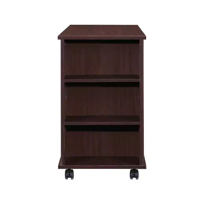 AndMakers 3-Drawer 39in. W Rolling Lateral Filing Cabinet with Locker and Open Storage Shelves for Home Office and Kids Room