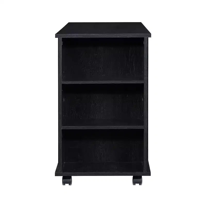 AndMakers 3-Drawer 39in. W Rolling Lateral Filing Cabinet with Locker and Open Storage Shelves for Home Office and Kids Room