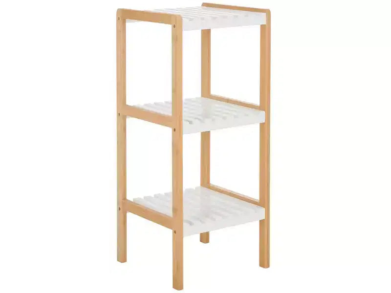 Paxter 3 Tier Storage Shelf - STG1908 - White/Natural - Safavieh