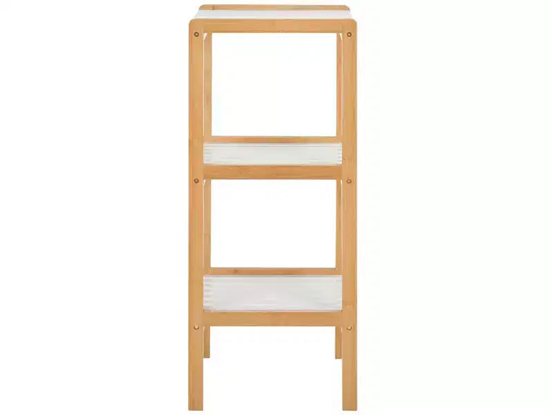 Paxter 3 Tier Storage Shelf - STG1908 - White/Natural - Safavieh