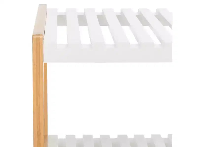 Paxter 3 Tier Storage Shelf - STG1908 - White/Natural - Safavieh