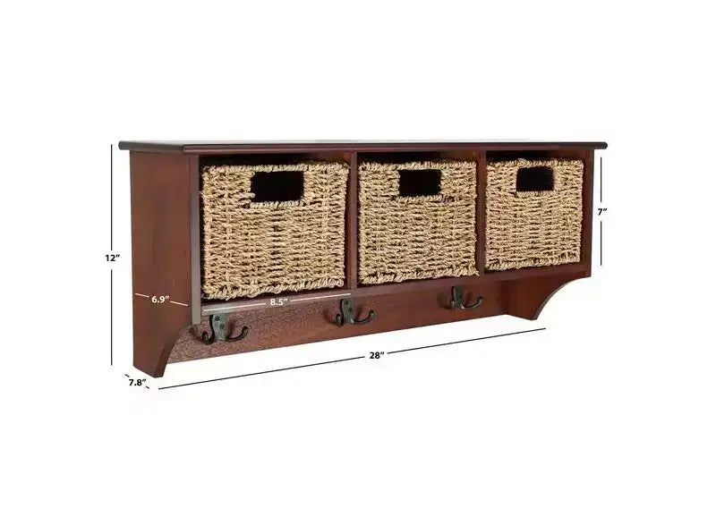 Finley Hanging 3 Basket Wall Rack - HAC5700 - Safavieh