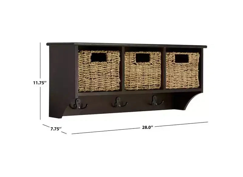 Finley Hanging 3 Basket Wall Rack - HAC5700 - Safavieh