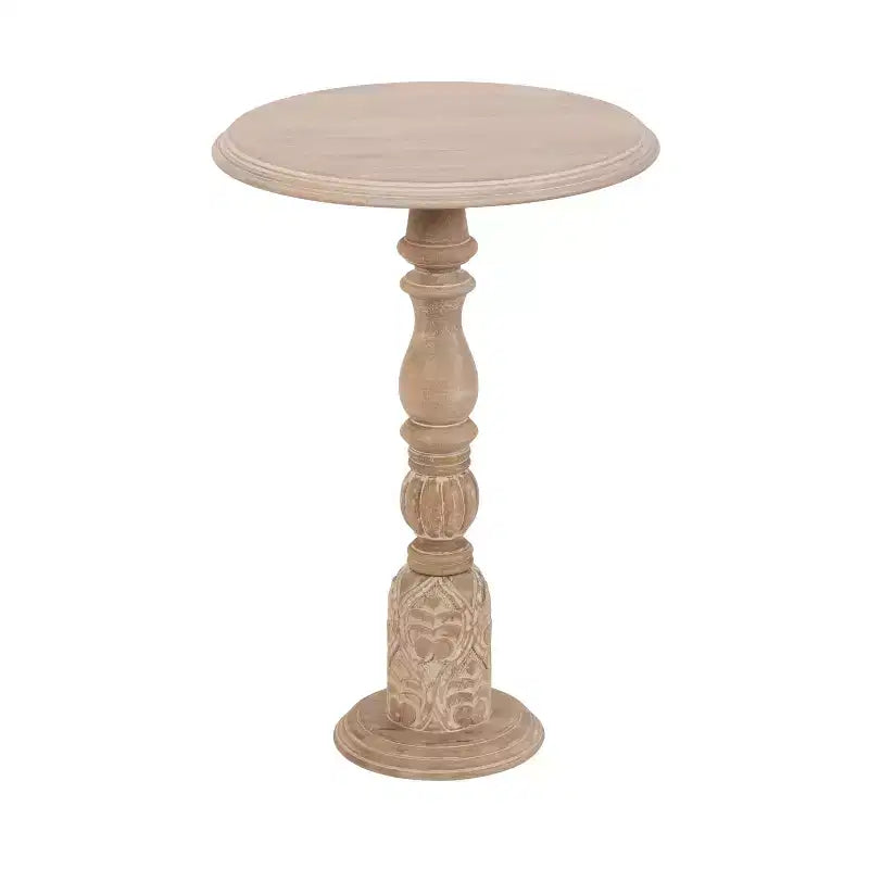 Kate and Laurel Hingham Wood Side Table, 16x16x24, White