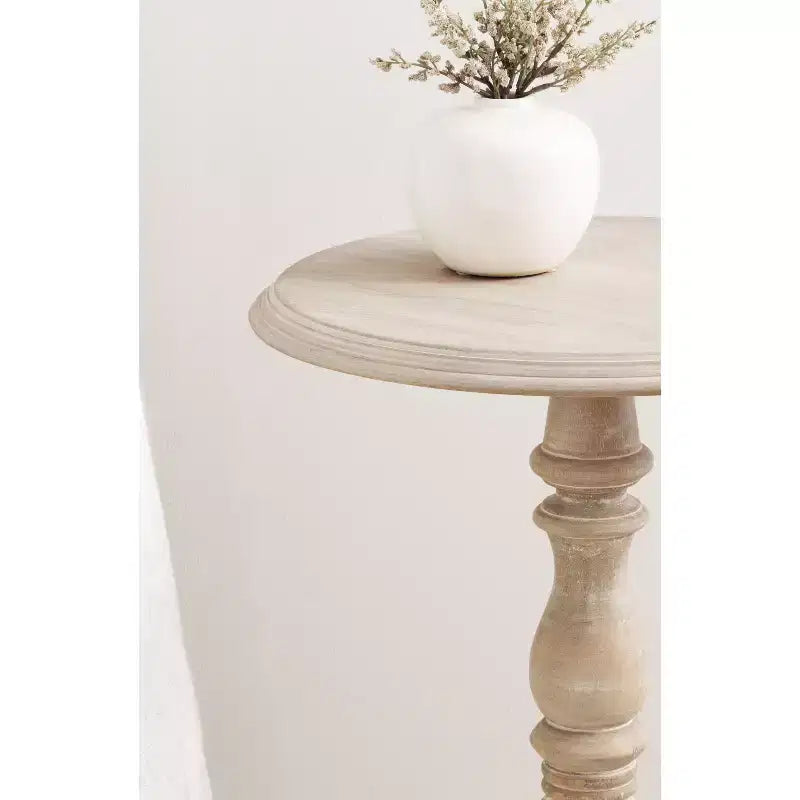 Kate and Laurel Hingham Wood Side Table, 16x16x24, White
