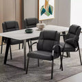 JIONJOY Office Guest Chair Leather Executive Waiting Room Chairs Set of 2 | Black