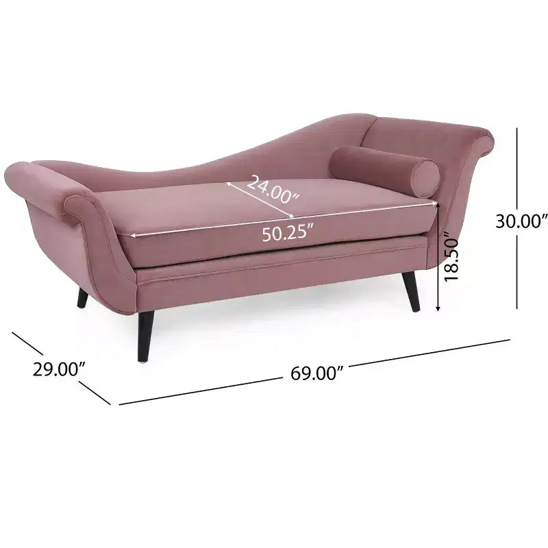Christopher Knight Home Jakyrah Contemporary Chaise Lounge with Scroll Arms