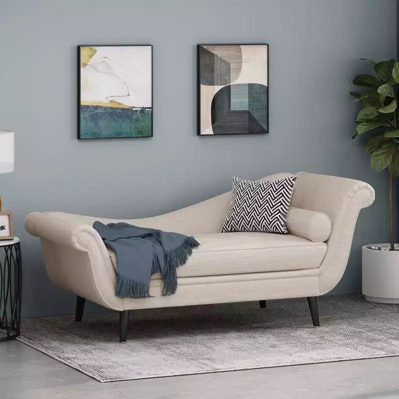 Christopher Knight Home Jakyrah Contemporary Chaise Lounge with Scroll Arms