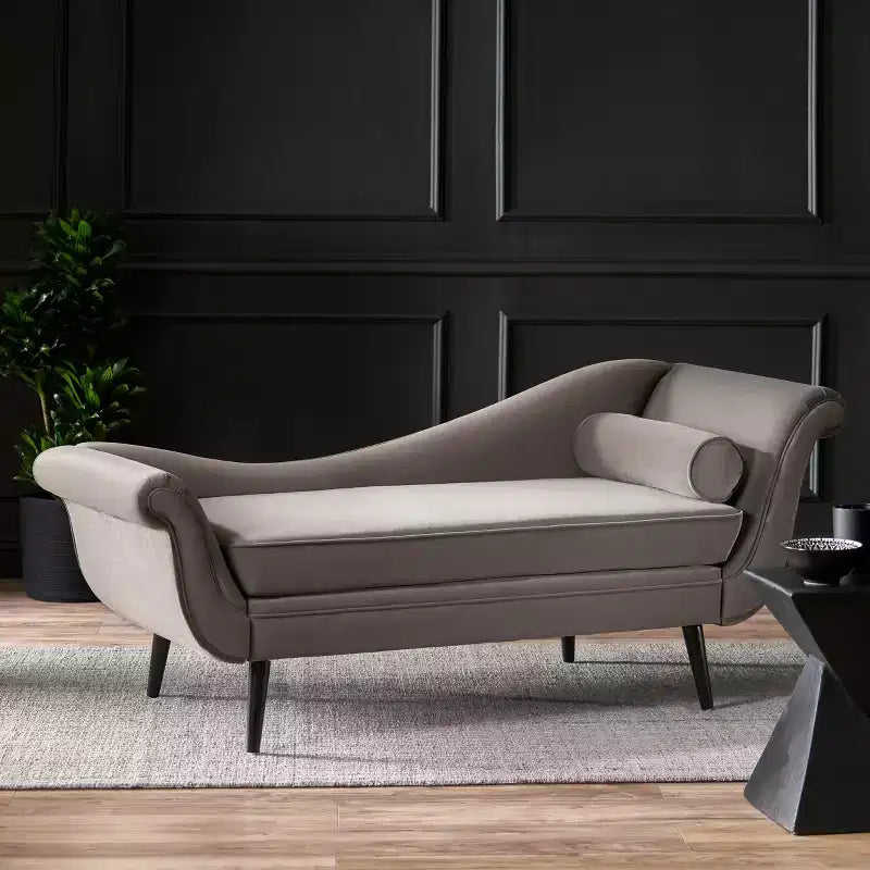 Christopher Knight Home Jakyrah Contemporary Chaise Lounge with Scroll Arms