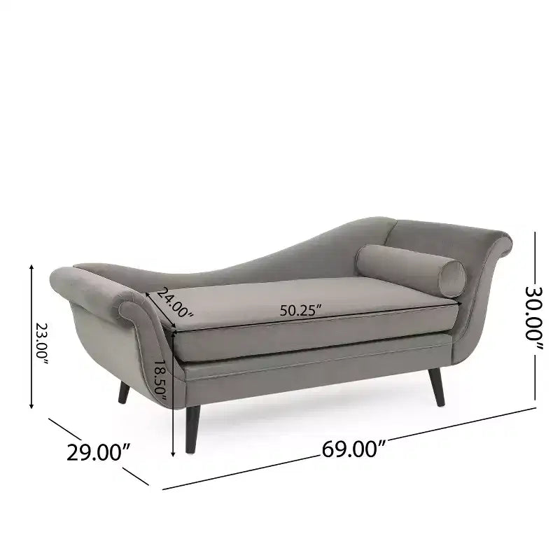 Christopher Knight Home Jakyrah Contemporary Chaise Lounge with Scroll Arms
