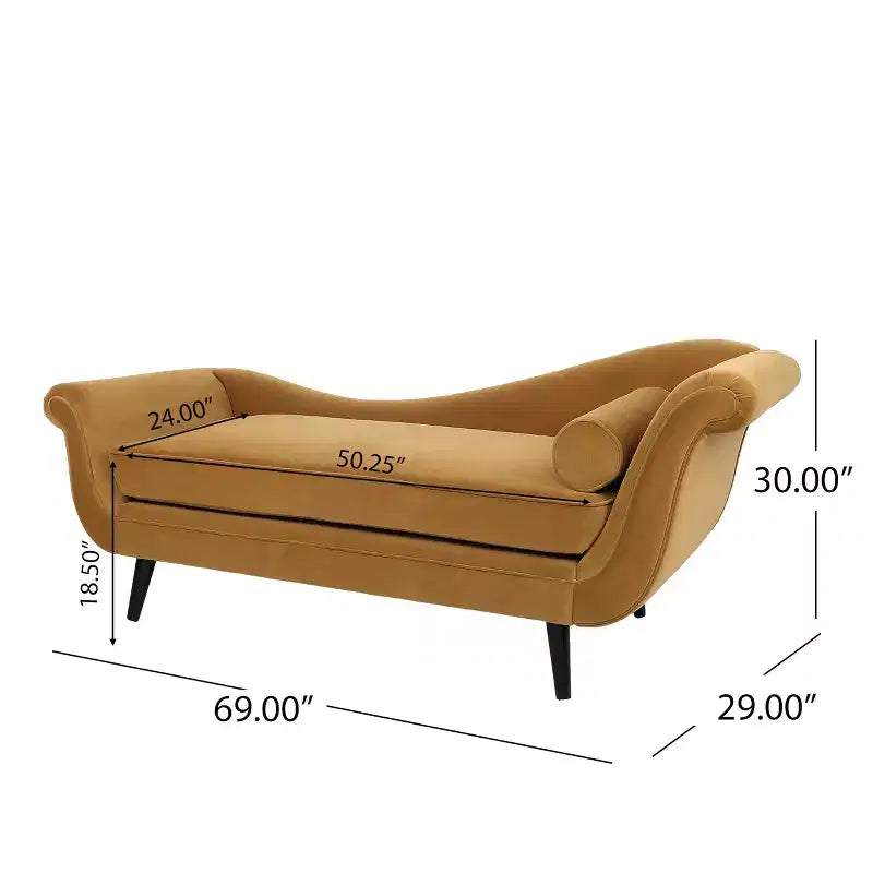 Christopher Knight Home Jakyrah Contemporary Chaise Lounge with Scroll Arms
