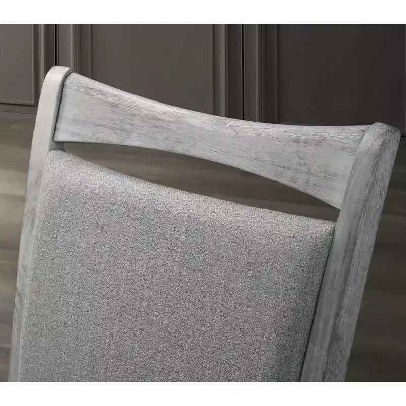Salines Upholstered Turned Leg Dining Chairs, Rustic White, Set of 2