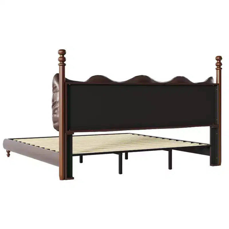 Christopher Knight Home Calka Modern Faux Leather Upholstered Coffee Bed with Headboard