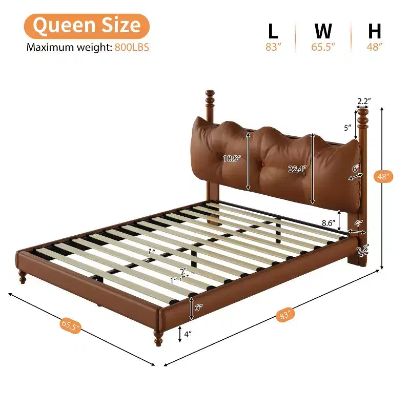 Christopher Knight Home Calka Modern Faux Leather Upholstered Coffee Bed with Headboard