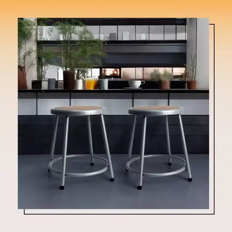 Hampden Furnishings 18" Felix Collection Steel Stool