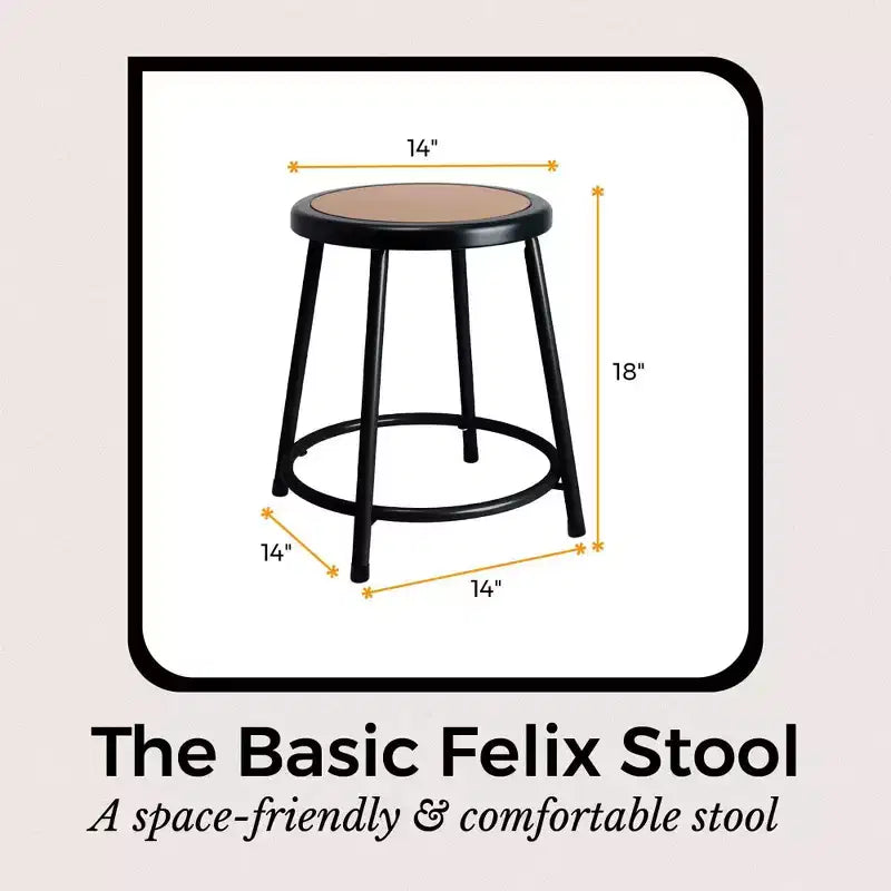 Hampden Furnishings 18" Felix Collection Steel Stool