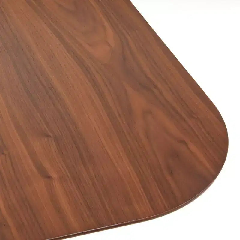 39.3 Buylateral Vance Mid Century Modern square Dining Table with Rounded Edges