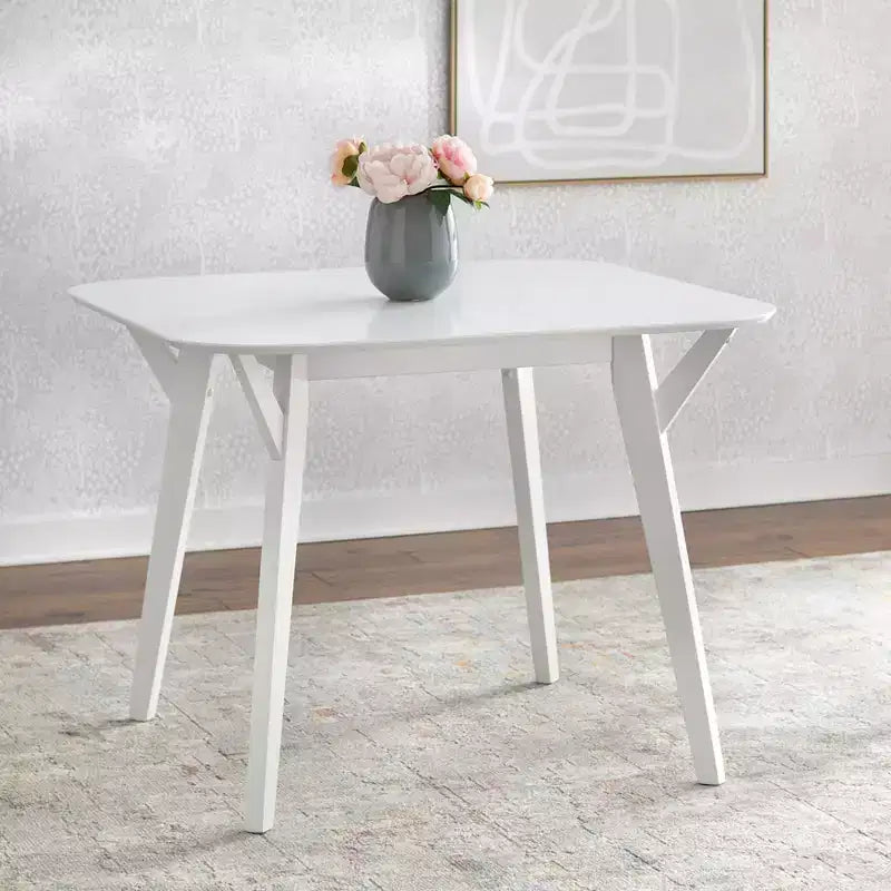 39.3 Buylateral Vance Mid Century Modern square Dining Table with Rounded Edges