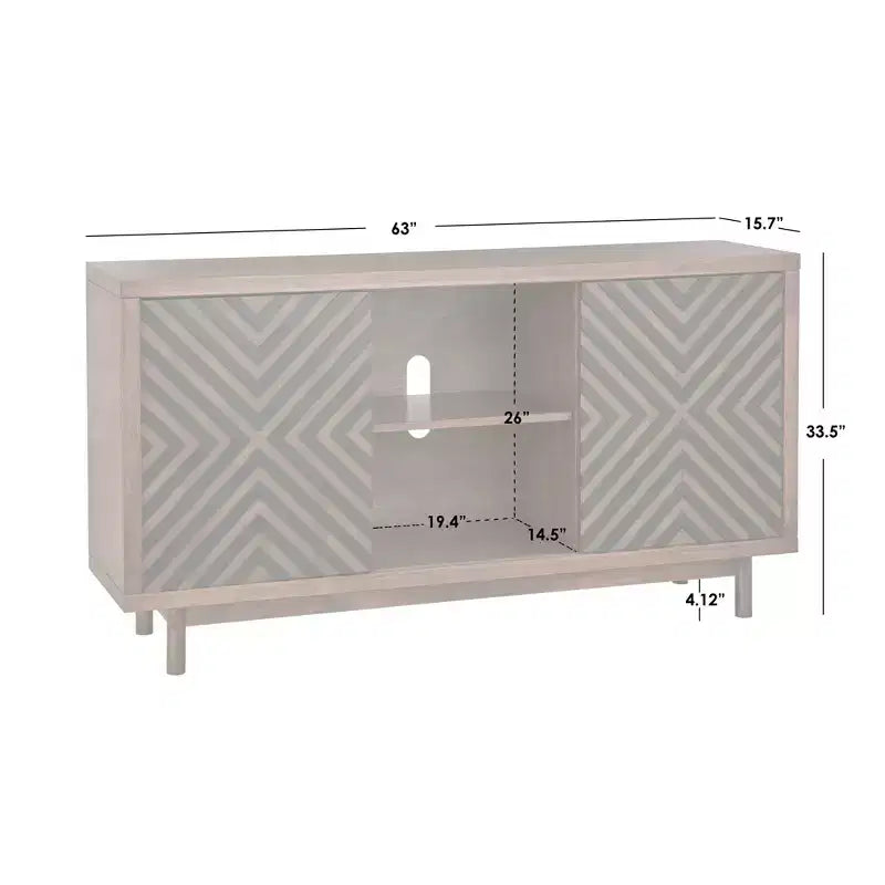 Lifestorey Mason Mid Century Modern 2 Sliding Door Buffet
