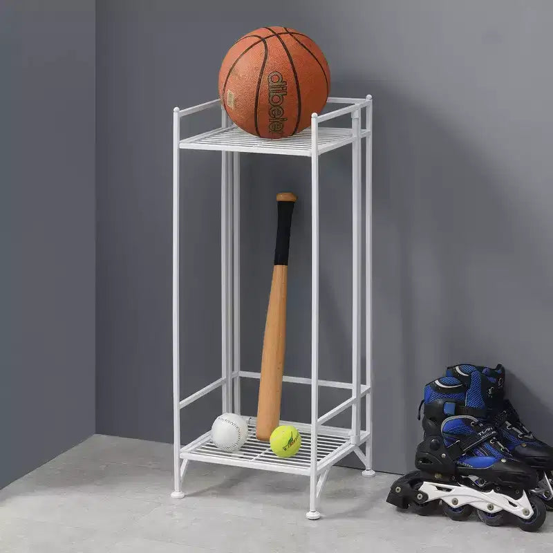 Breighton Home 32.75" Xtra Storage 2 Tier Tall Folding Metal Stand