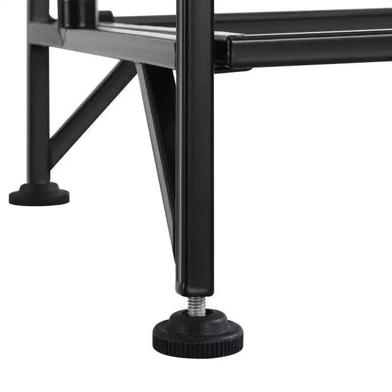 Breighton Home 32.75" Xtra Storage 2 Tier Tall Folding Metal Stand