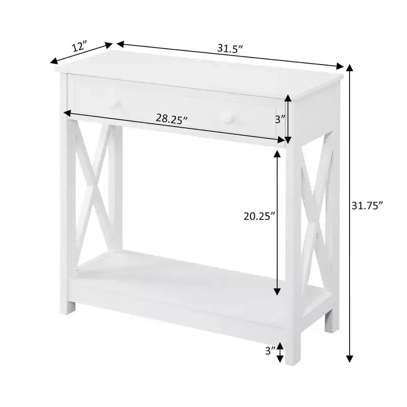 Breighton Home Oxford 1 Drawer Entryway Hall Table with Shelf
