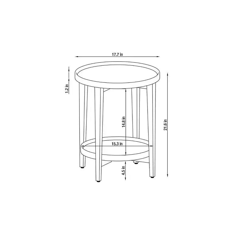 Accent Table Wood Round Lacquer Finish - Threshold designed with Studio McGee