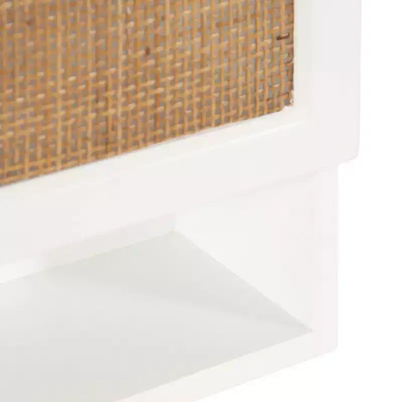 Kate & Laurel All Things Decor 15 Ori Rattan Wall Cabinet with Cubby
