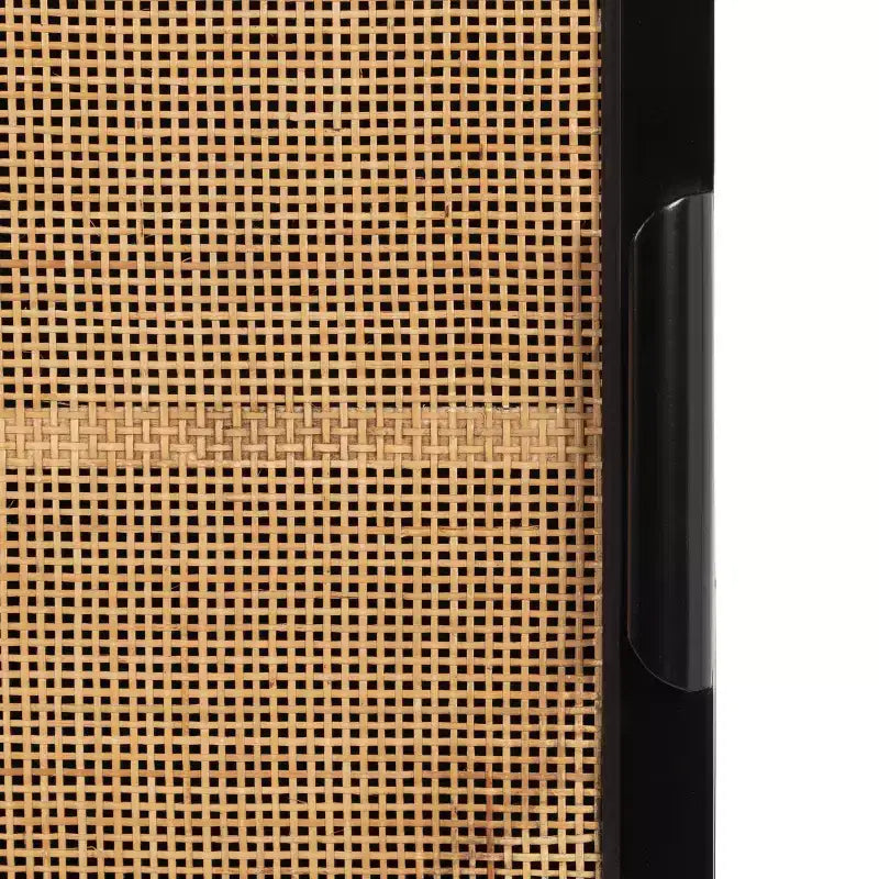 Kate & Laurel All Things Decor 15 Ori Rattan Wall Cabinet with Cubby